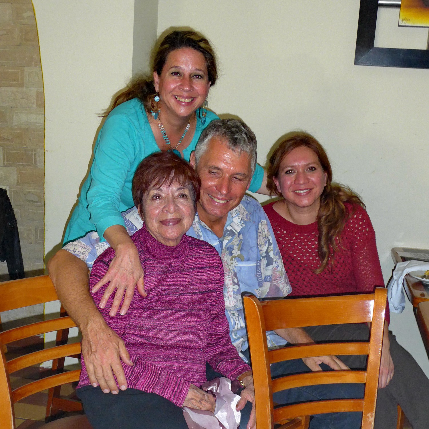 Our family in Mexico: Margarita with her other two kids - Aunts Bielushka and Jarushka, and Alfred